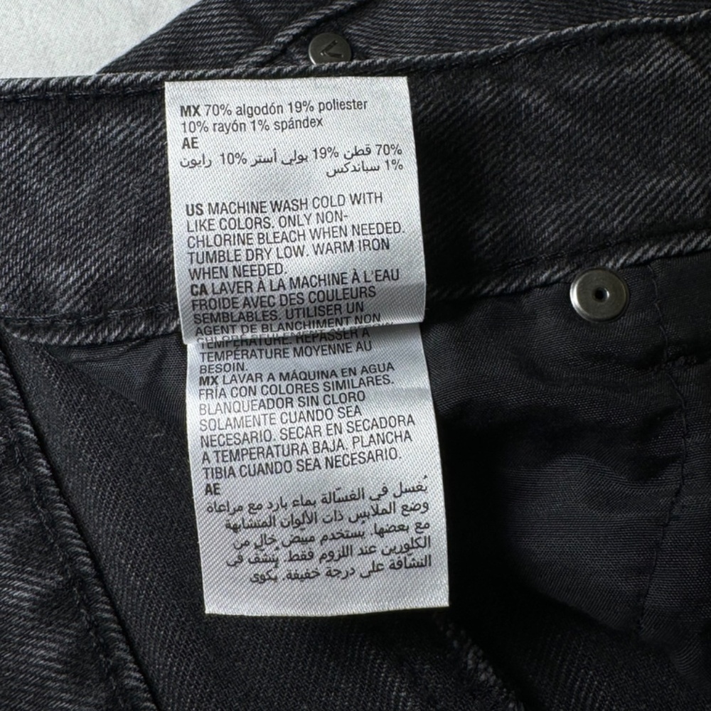 NWOT Jeans And Now This High Waist Wide-Leg Rip Crop Black Wash Size 31 Vintage - Picture 4 of 16